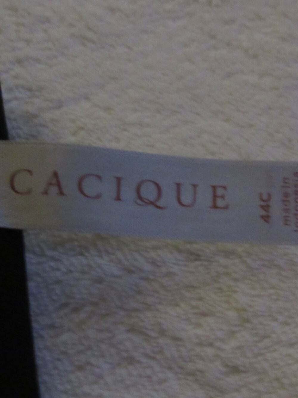 Cacique Black Lightly Lined Lounge Bra Size 44C USED - Picture 5 of 6